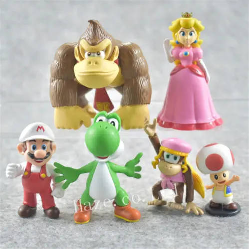 6 шт./компл. Super Mario Bros ПВХ фигурка игровой набор кукла 3-9 см | Игрушки и хобби
