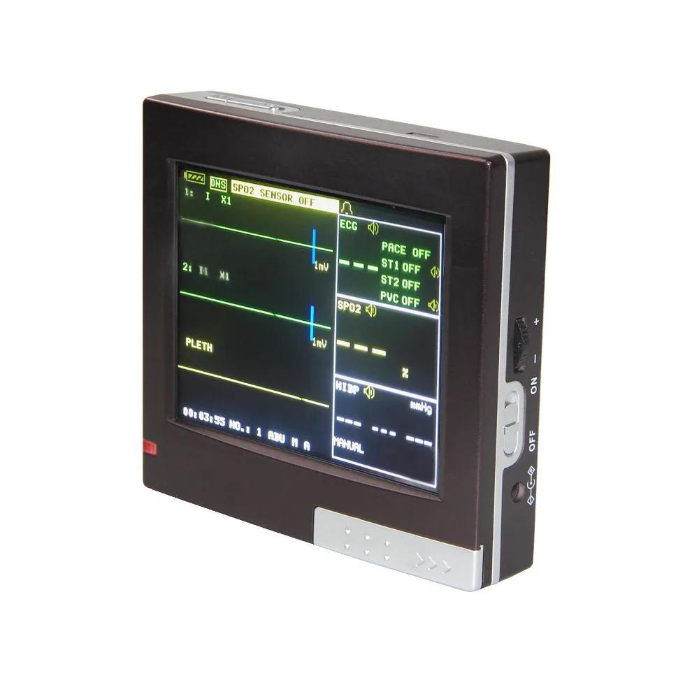 CONTEC PM60D монитор пациента в отделении интенсивной терапии жизненные знаки монитор ЭКГ NIBP SPO2 PR 4 параметры SD карты сенсорный экран ручной
