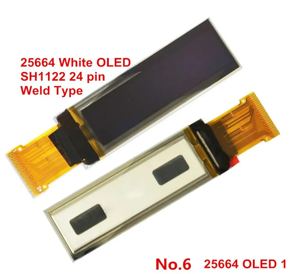 25664 OLED 1 24pin 2,0" межсоединений интегральных схем I2C OLED дисплей модуль SPI экран 256*64 25664 горошек 31pin белого и синего цветов на выбор, SH1122 Водительская подушка безопасности припоя pin-код - Цвет: 25664 OLED 1 24pin