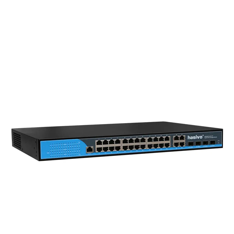 Управляемый коммутатор Ethernet с 24 портами 400 Вт 10/100/1000 м Rj45 Poe 4 порта SFP