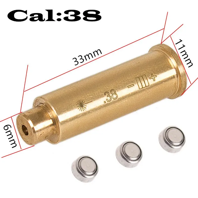 AUKMONT Red Dot Laser Brass Boresight CAL Cartridge Bore Sighter Scope Hunting Ammo Bullet | Спорт и развлечения