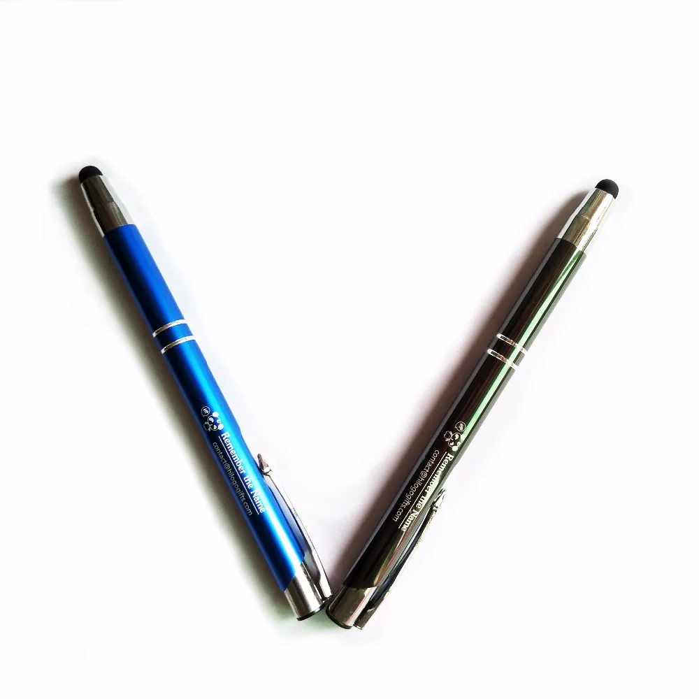 Топ stylus карандаши хороший экран сенсорный логотип шариковая ручка personalzied ручка с вашим логотипом/бренда/текст/электронной почте лазер для продвигает
