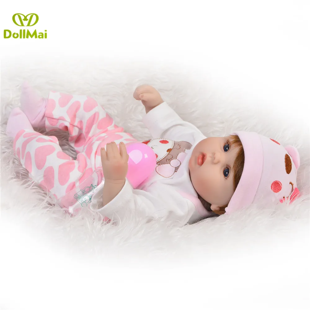 Reborn girl baby dolls toys real cute 42cm vinyl newborn toddler alive babies reborn gift for child bebes menina | Игрушки и хобби