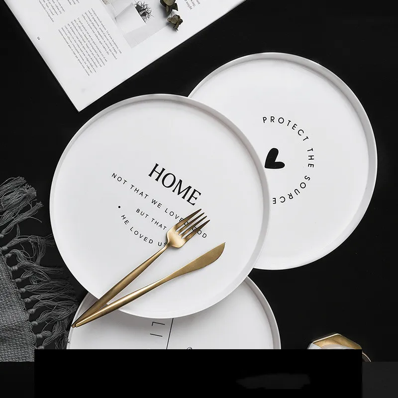 Nordic Стиль поднос меламина десерт торт/Чай/завтрак/поднос блюдо для закусок лотки для хранения круглый белый