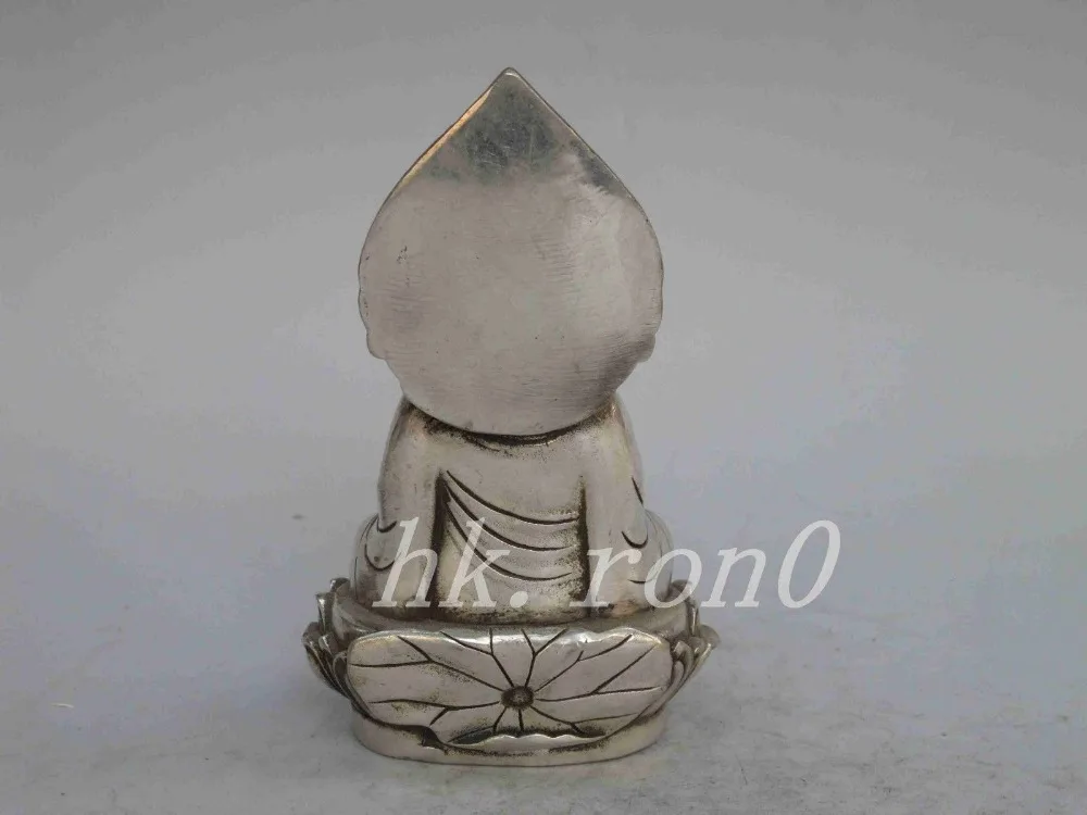 Изысканная китайская коллекция Старинной Ручной Тибетской серебряной статуи