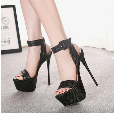 2016 Summer Fashion Women Sandals Open Toe Ankle Straps High Heels Patent Leather Bridal Wedding Shoes Pumps | Обувь