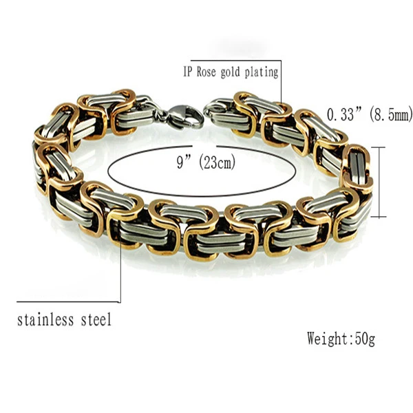 Высококачественная Нержавеющая Сталь Титана Стали Мужчины Отдыха Браслет