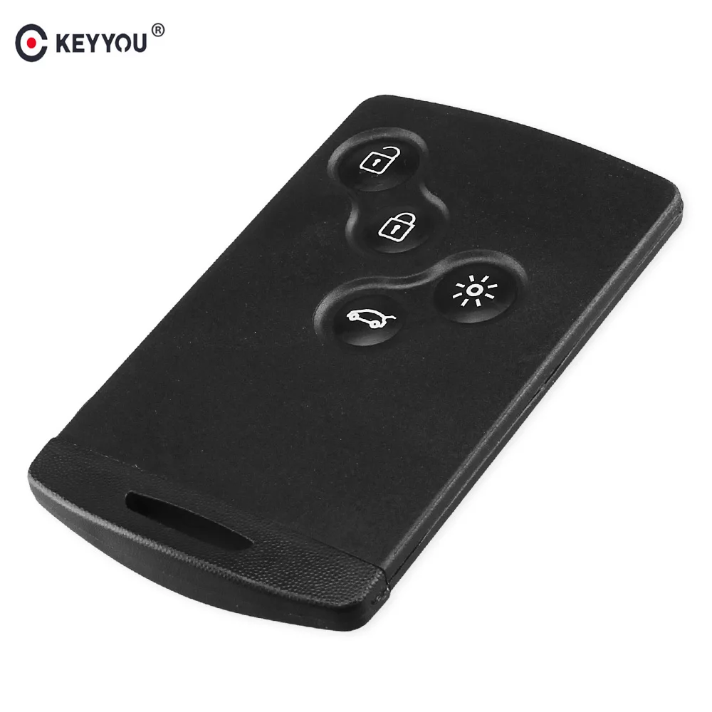 KEYYOU High Quality Remote Smart Card Key Shell For Renault Laguna Koleos Clio 4 Button Auto Car Case Fob with Blade | Автомобили и