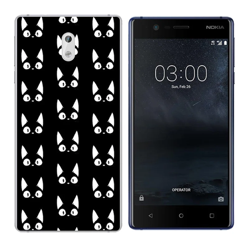 Мягкий ТПУ для Nokia 3 чехол Nokia3 Силиконовая задняя крышка золотые Чехлы телефона с