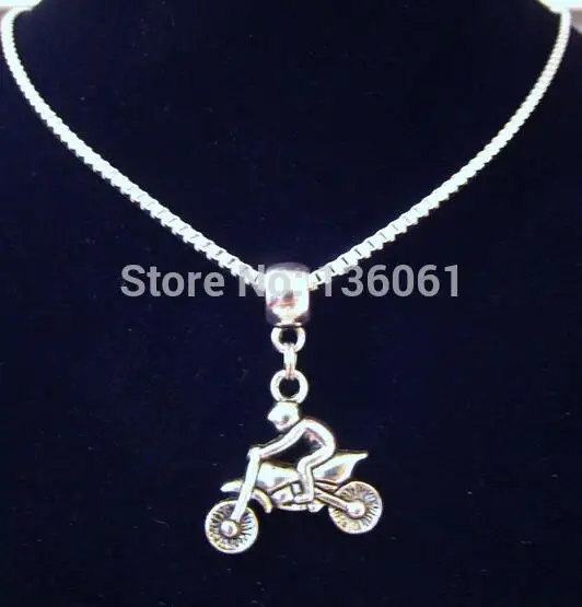10pcs Vintage Silver TENNIS RACQUET MOTORCYCLE Grenade GUN Torto Leaves Choker Box Chain Necklace Pendant For Women Jewelry X716 | Украшения