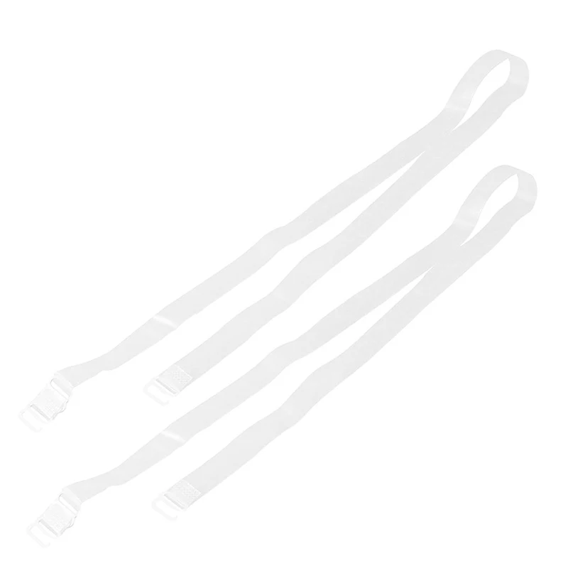White Women Soft Silicone Clear Invisible Bra Shoulder Strap - Цвет: White