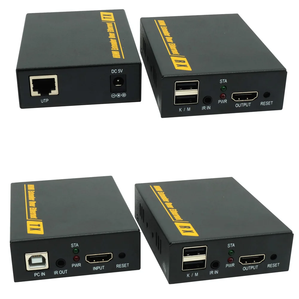 PZJ EK01K HDMI удлинитель с KVM по TCP IP cat5e/6 cat7 до 120 м один TX для многих RX удлинитель|hdmi
