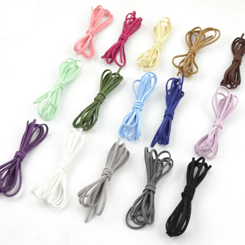 Suede suede Ribbon rope1ROLL 3MM*50YARDS flower packaging materials bouquet corsage ribbon hand rope | Дом и сад