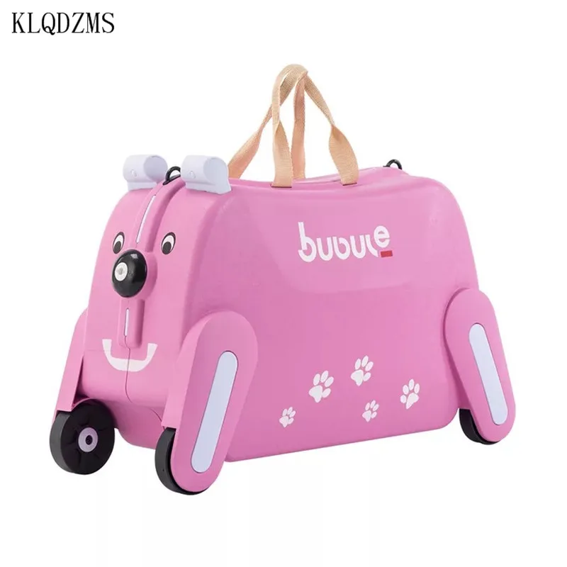 Детский чемодан на колесиках с изображением милых зверюшек KLQDZMS.