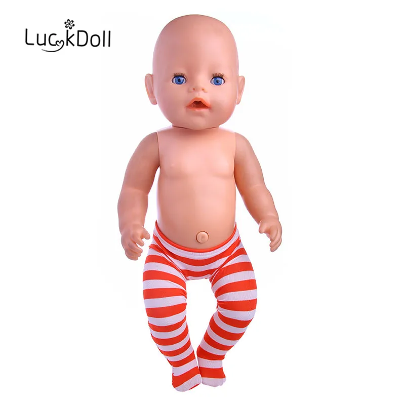 Полосатые Леггинсы LUCKDOLL 18 дюймов американская кукла 43 см аксессуары для одежды