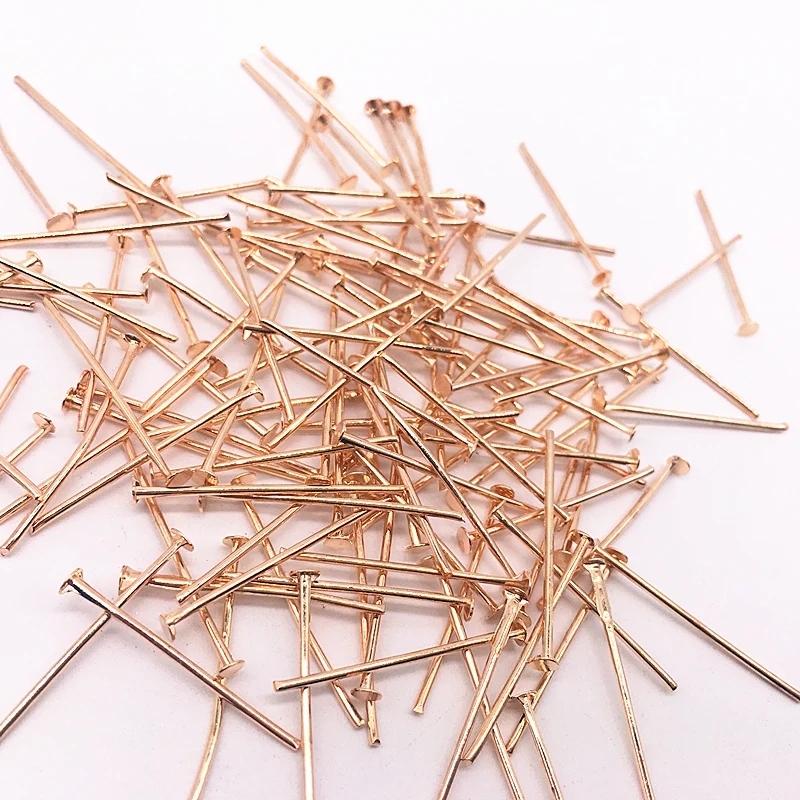 

300pcs 16mm Flat Head Pins Gold/Silver/KC Gold/Dull Silver/Bronze Red/Bronze/Gun black /16K/14K Head Pins For Jewelry Making
