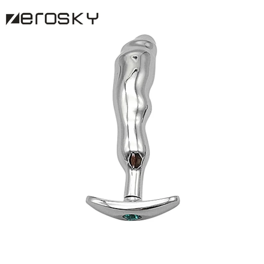 Zerosky маленький размер металлический кристалл Анальная пробка из нержавеющей