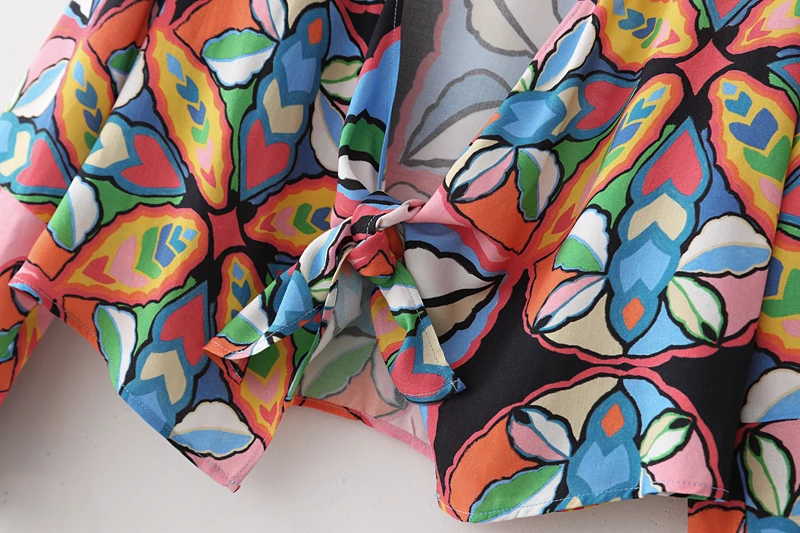 Летний топ 2018 Повседневная Женская одежда с принтом свободные женские топы и