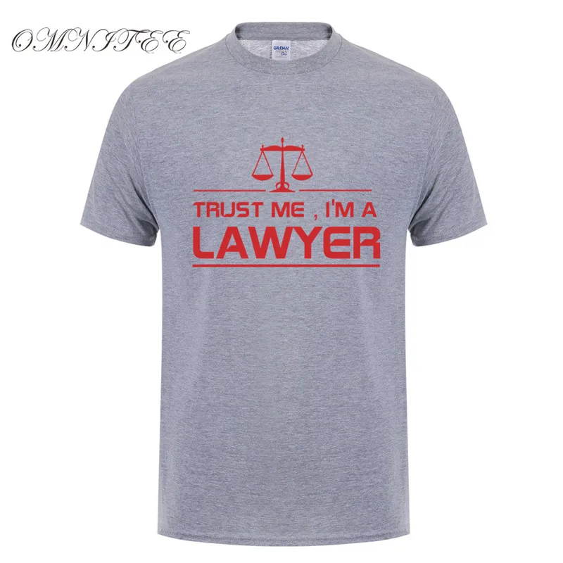 Omnitee новый летний Стиль поверь мне я юрист футболки для мужчин с коротким рукавом