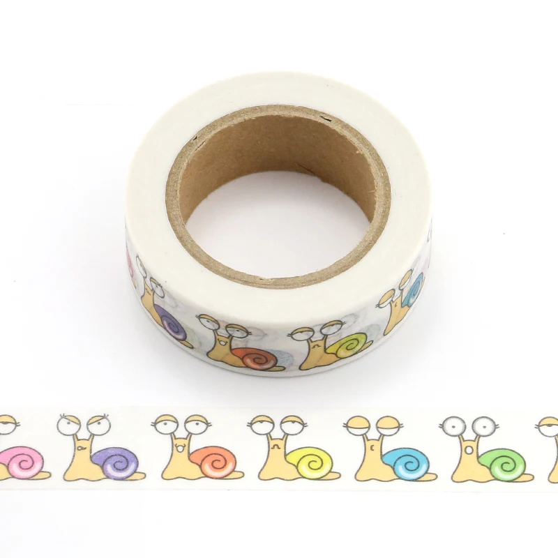 

1X Colorful snail decoration washi tape school supply
