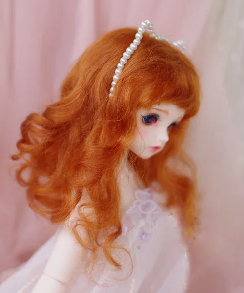 Куклы BJD красные мохеровые парики редиса для 1/3 1/4 1/6 1/8 1/12 DD SD MSD YOSD куклы длинные
