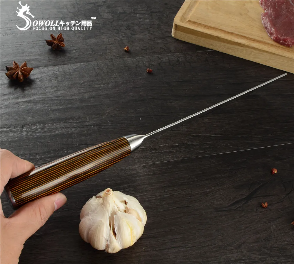 SOWOLL фирменный кухонный нож nakiri овощные ножи в японском стиле лезвие из