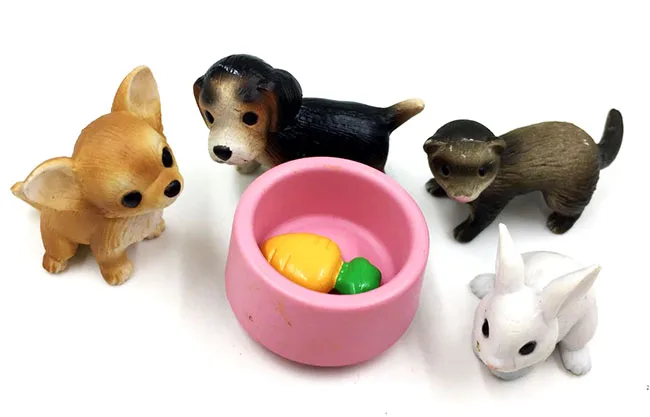 

5pcs/lot 2-4cm anime figure cute kawaii dog action figure collectible model toys for girls