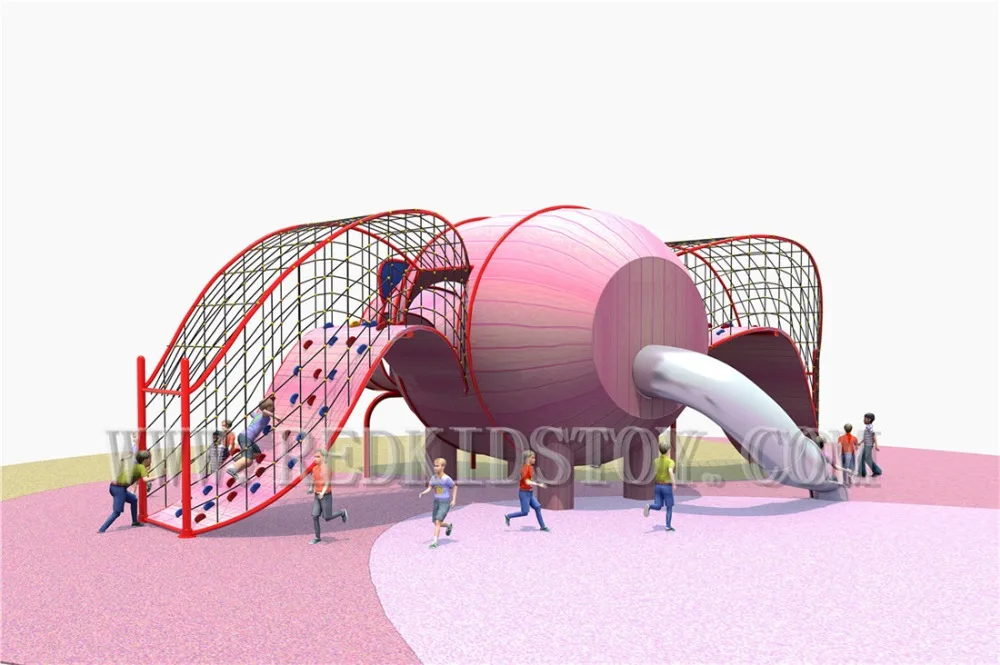 Новинка 2018 непреодолимая спортивная площадка с горкой из нержавеющей стали для