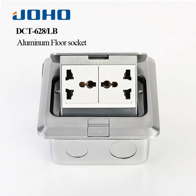Панельная розетка JOHO из алюминиевого сплава с 6 отверстиями 250 В 10 А|floor socket box|floor box