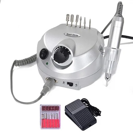 Silver nail drill Дрель для ногтей 35 000 об/мин- аппарат для маникюра, машинка для маникюра,, коррекции ногтей и педикюра- фрезер для маникюра - Цвет: Silver nail drill