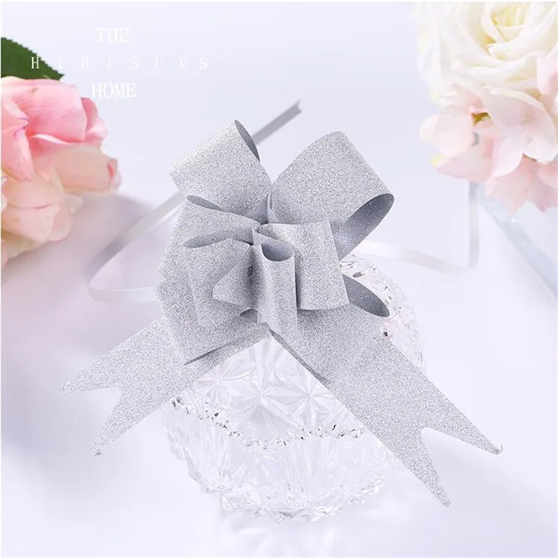 10pcs/pack DIY Pull Flower Ribbons Gift Wrapping Happy New Year Wedding Birthday Party Supplies Home Decoration | Дом и сад
