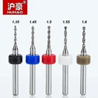 HUHAO 10 шт 3,175 мм Микро Мини pcb Сверла Набор CNC Вольфрамовая сталь для печатной платы Микро Гравировка Концевая мельница 1,25-2,2 мм