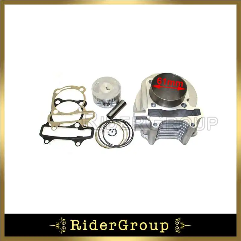 180cc цилиндр 61 мм комплект с большим отверстием для GY6 125cc 150cc 1P52QMI 1P57QMJ двигатель