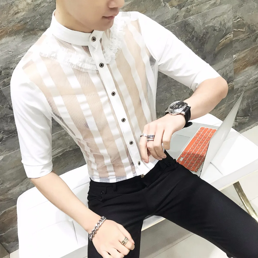 2018 Новая мужская одежда певица GD модный стилист волос индивидуальность открытая