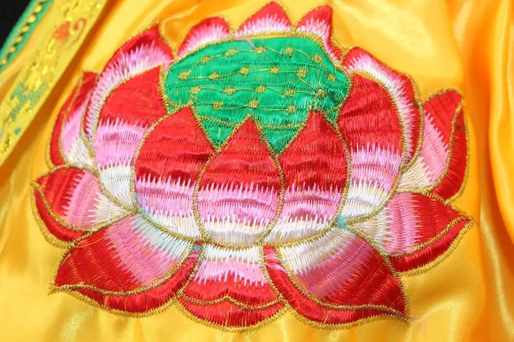 Китайская традиционная статуя Будды накидка буддистские лотосы 303540 вышивка