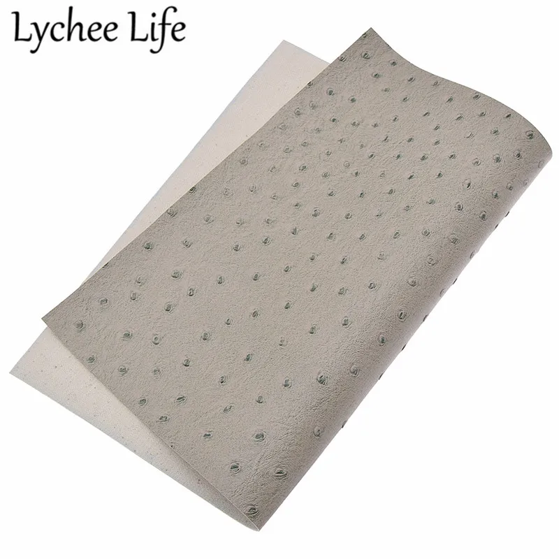 Lychee Life тисненая страусиная кожа ткань A4 ПВХ 29x21 см синтетическая ткань DIY Современная домашняя одежда Текстиль Швейные аксессуары