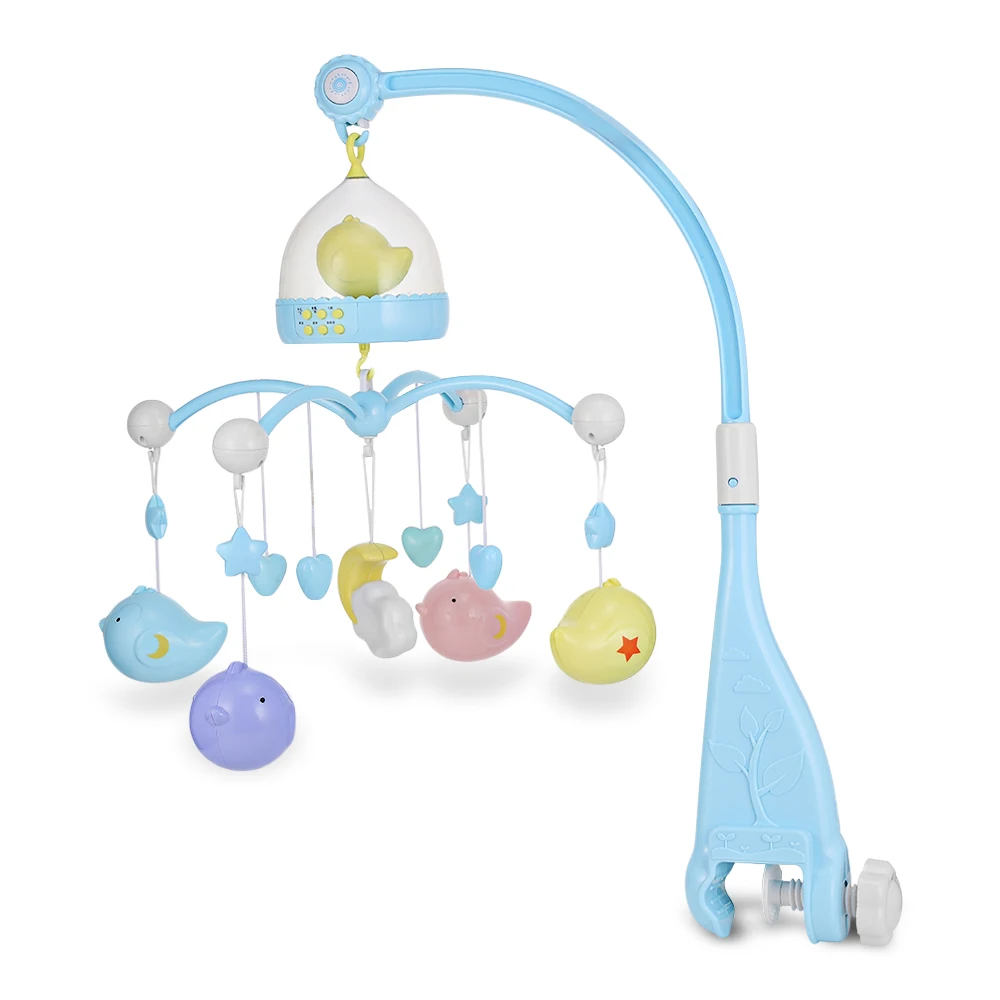 Музыкальная Колыбель для детской кроватки с птичьим проектором вращающийся