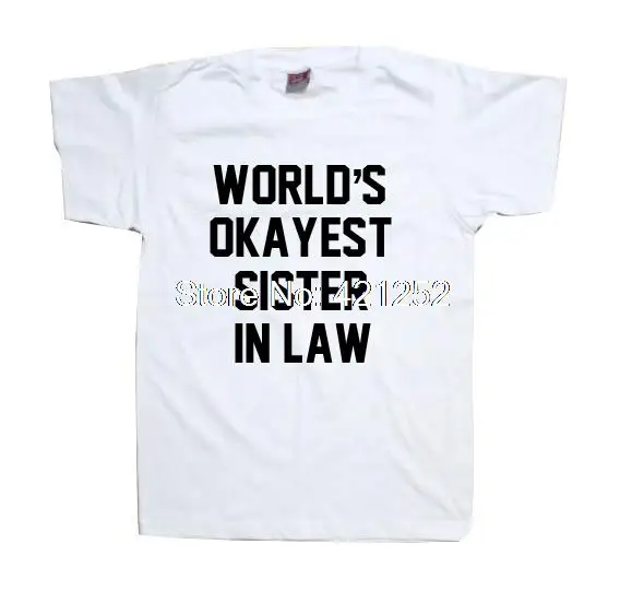 Сестры рубашка World's Okayest Sister в футболка рубашка|Футболки| |