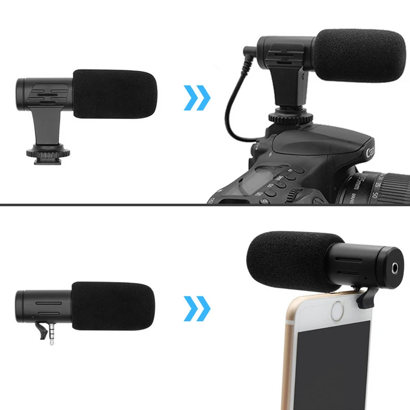 Mamen Mic 06 Hi Fi HD стерео мини микрофон 3 5 мм конденсаторный видео камера интервью Cansert