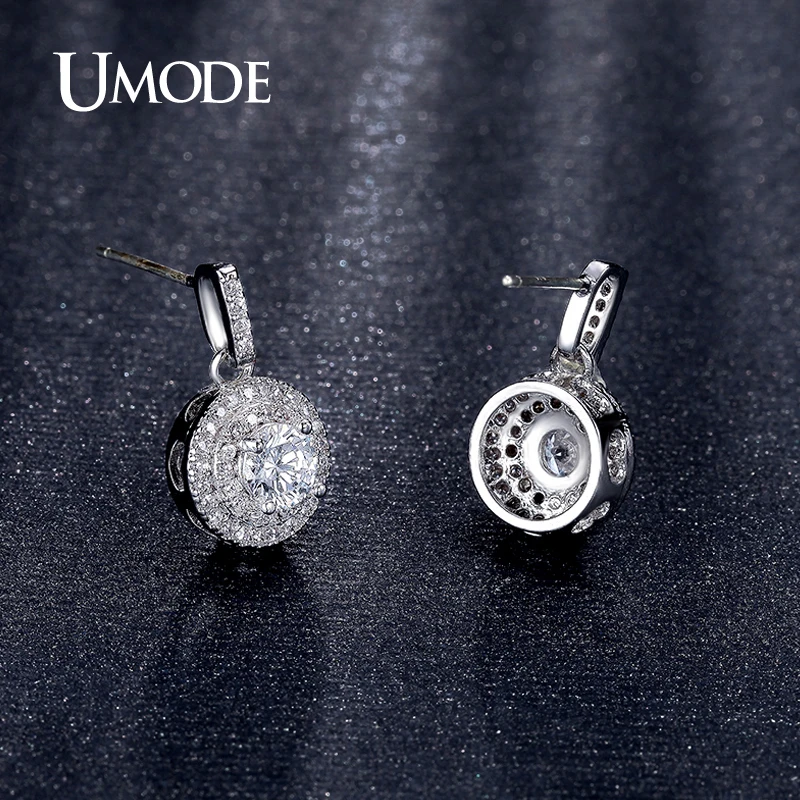 UMODE Новое поступление модные ювелирные изделия белые золотые серьги висячие для