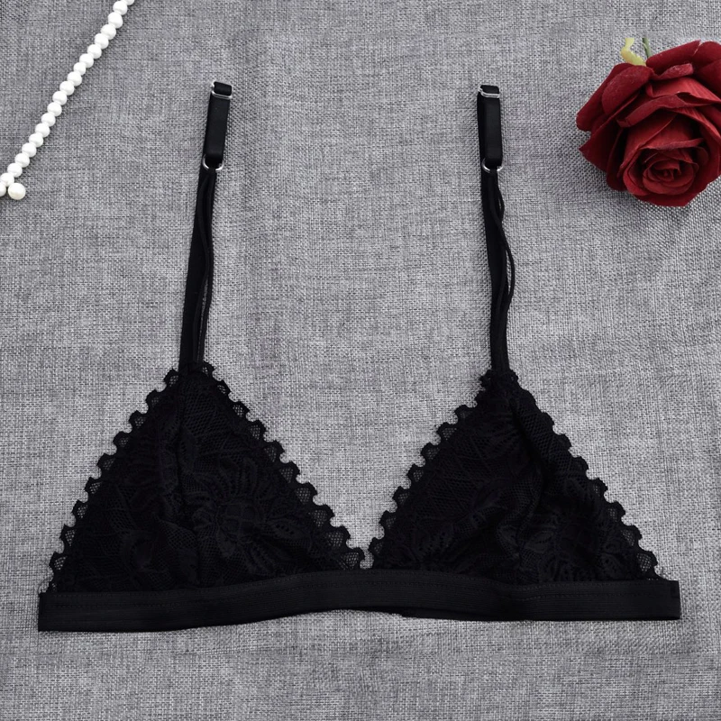 Lace Bra Sexy Lingerie Floral Pattern Underwear Women Soild Simple Comfort Wire Free Bralette 3/4 Cup Bras for Woman Girls | Женская