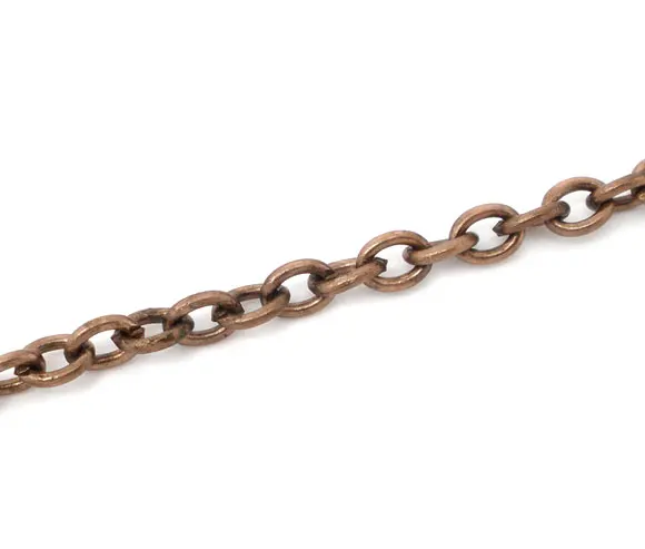 

DoreenBeads Copper Tone Cable Chains Findings 3.5x2.5mm, sold per packet of 3M new