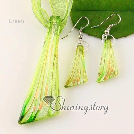 Венецианские ожерелья и серьги из серебряной фольги с ножом ювелирные наборы