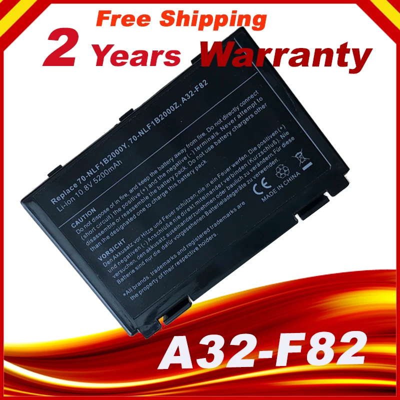 HSW 6 Cell Аккумулятор для ноутбука Asus A32 F52 F82P50 P81 K70 X65 X70 X5D 52 K50 K51 K60 K6C11|Аккумуляторы