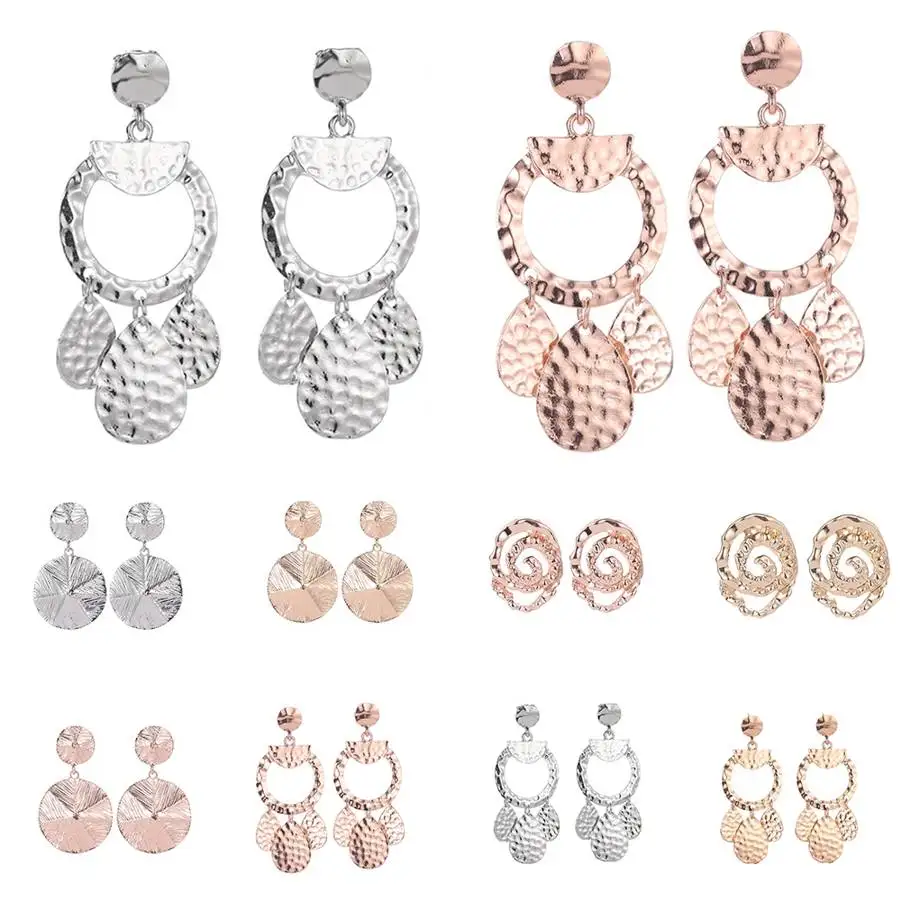 

Fashion Golden Irregular Statement Earrings 2019 Big Geometric earrings For Women Hanging Dangle Drop Earing modern Jewelry