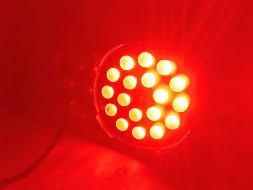 4 unids/lote 18x18 Вт zoom par luz dmx luces dj 64 uv 6in1 rgbwa led del partido de disco|dj disco|luz dmxled |