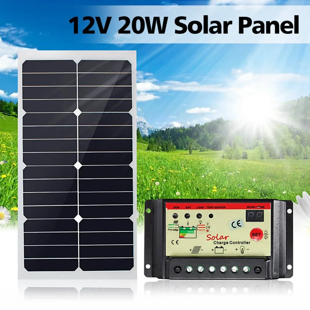 LEORY 20 Вт 12 в панель солнечных батарей полугибкая прозрачная монокристаллическая