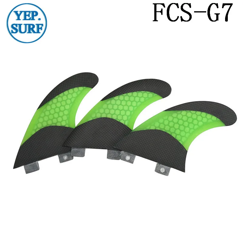

Surf FCS Fin Quilhas G7 Honeycomb Fiberglass Surfboard Fin Carbon Fiber Yellow Blue Green Orange White Fin G7 Surf FCS Fin