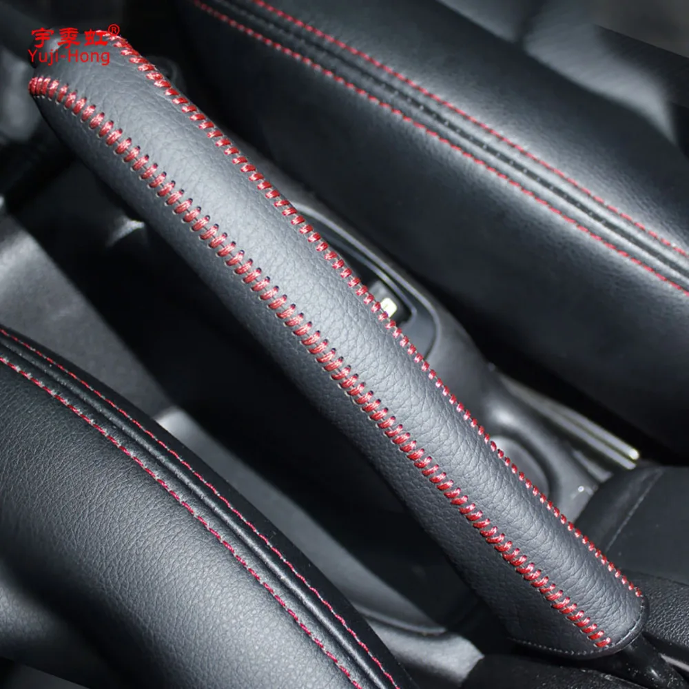 Yuji-Hong Car Handbrake Covers Case for Peugeot 206 207 Citroen C2 Genuine Leather Car-styling Auto Grips Black | Автомобили и