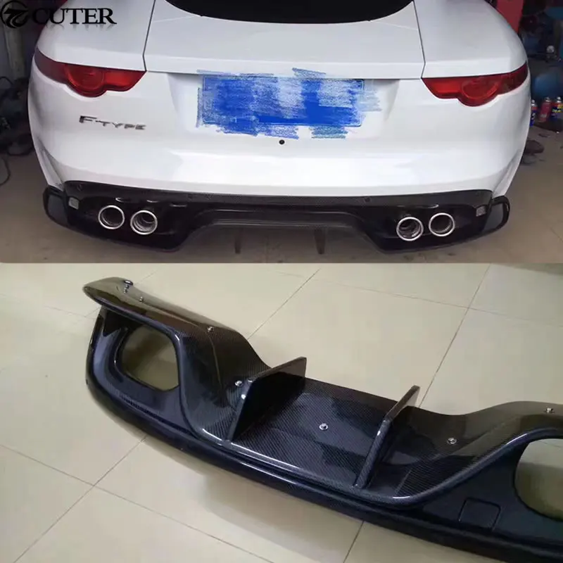 F-TYPE наборы для кузова из углеродного волокна задний диффузор губа Jaguar Стайлинг